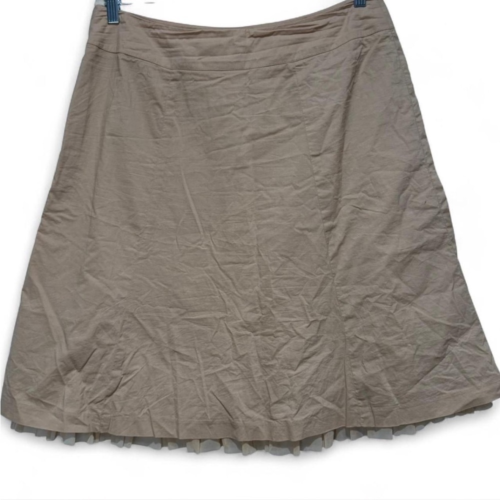 Talbots Floral Embroidered Sequin Skirt Tulle Ruffle Boho Cottagecore Fairy - Picture 6 of 10